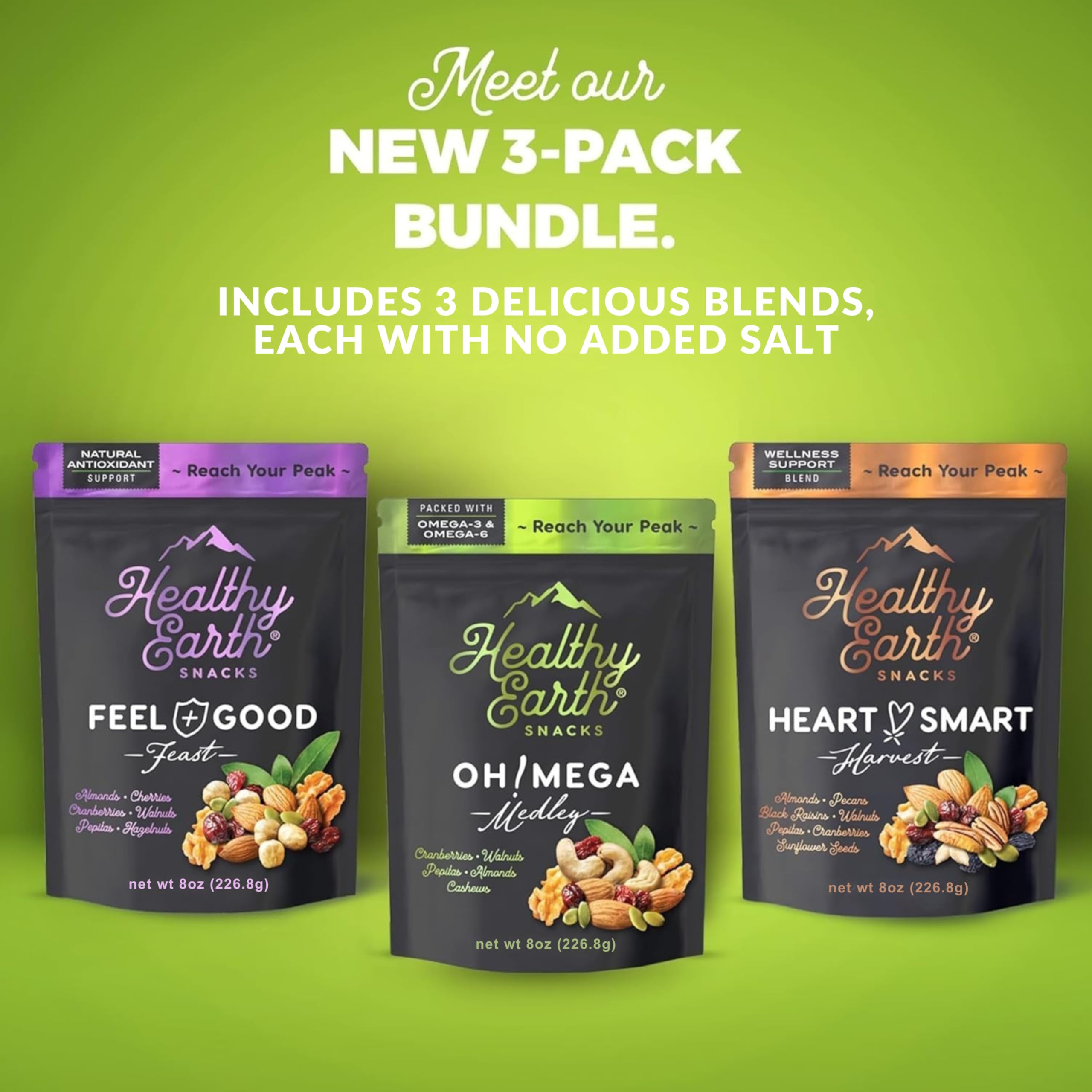 Healthy Earth Snacks on-the-go freshness-sealed image highlights portable snacking potential.
