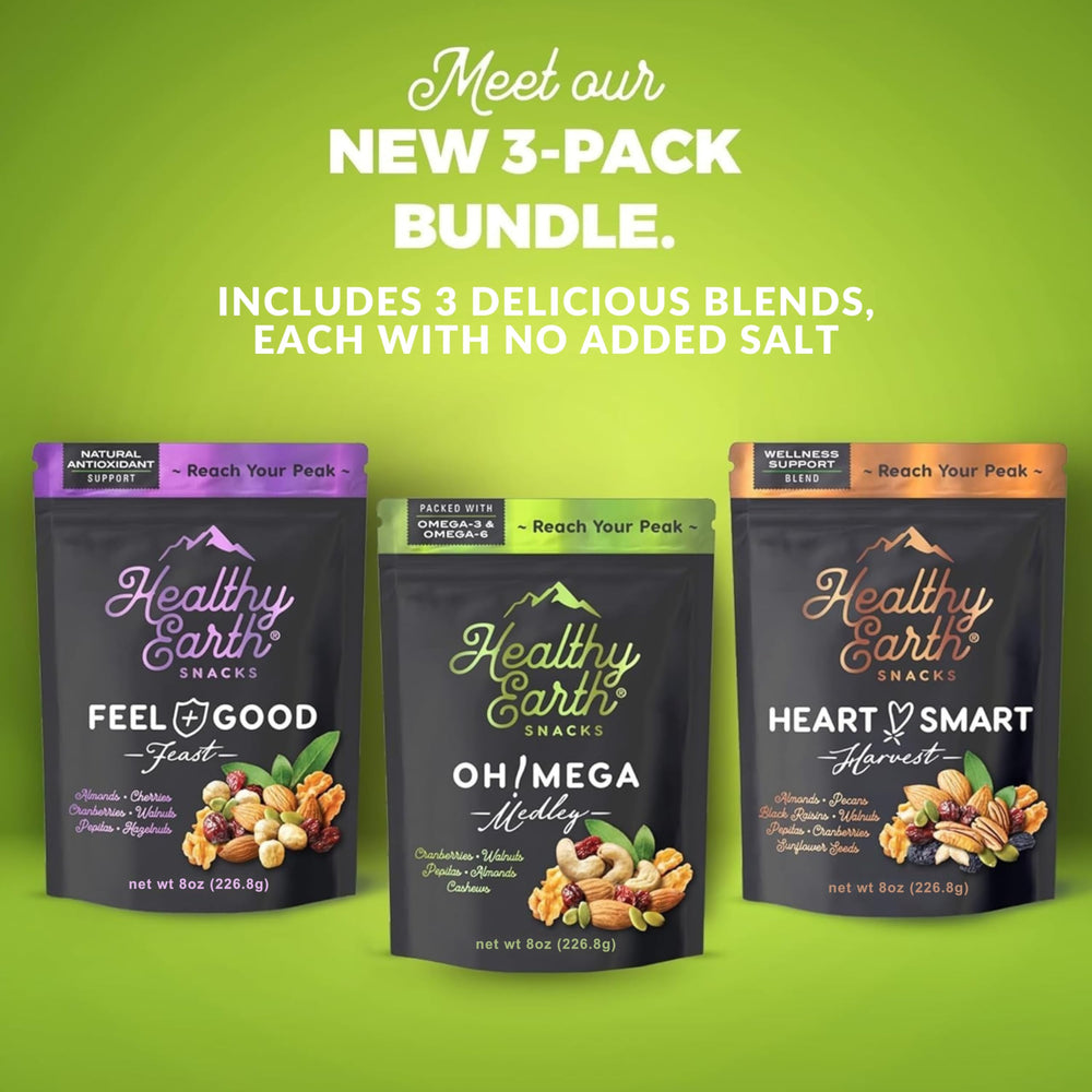 Healthy Earth Snacks on-the-go freshness-sealed image highlights portable snacking potential.