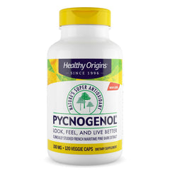 Healthy Origins Pycnogenol 100 mg bottle front view for daily antioxidant support