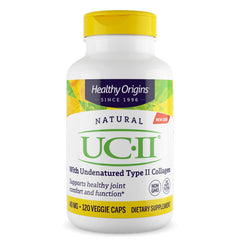 Healthy Origins UC-II bottle-front demonstrates premium joint-support packaging for daily use.