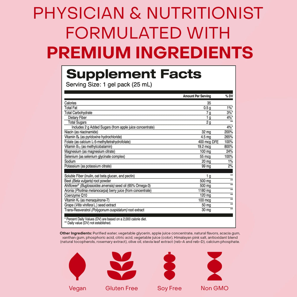 HealthyCell Heart and Vascular CoQ10 and Vitamin K2 close-up may support energy metabolism.