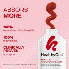 HealthyCell Heart and Vascular gel-pack packaging presents an easy daily option that may support blood flow health.