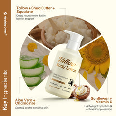 HealthyDerm Beef Tallow Lotion with squalane delivers lightweight, breathable hydration.