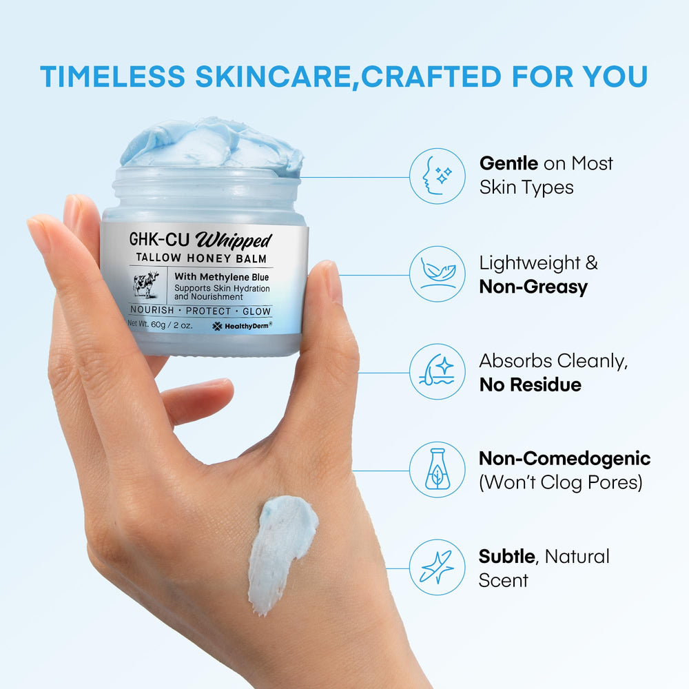 HealthyDerm face and body application demonstrates quick absorption.