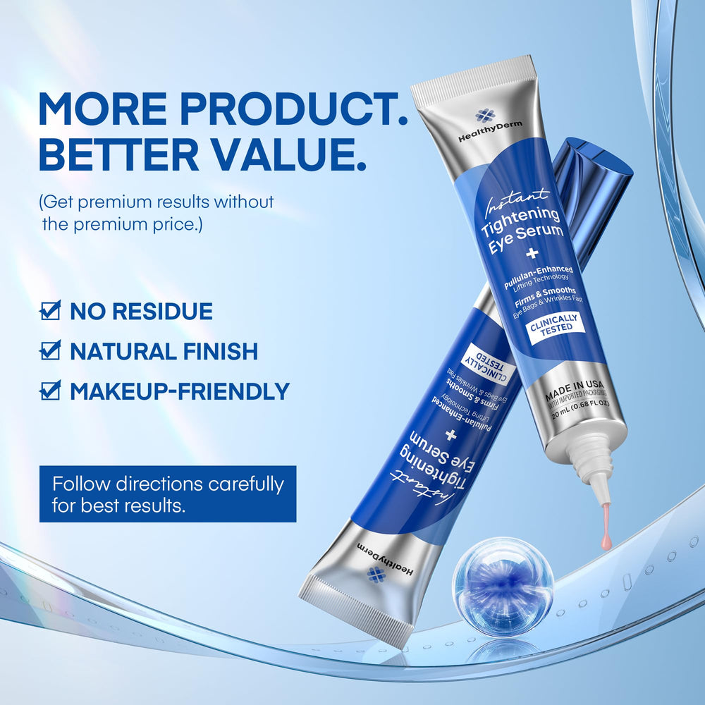 HealthyDerm mature skin-friendly formula close-up emphasizes non-invasive care