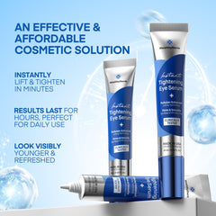 HealthyDerm under eye serum application close-up showing a smooth, even thin layer