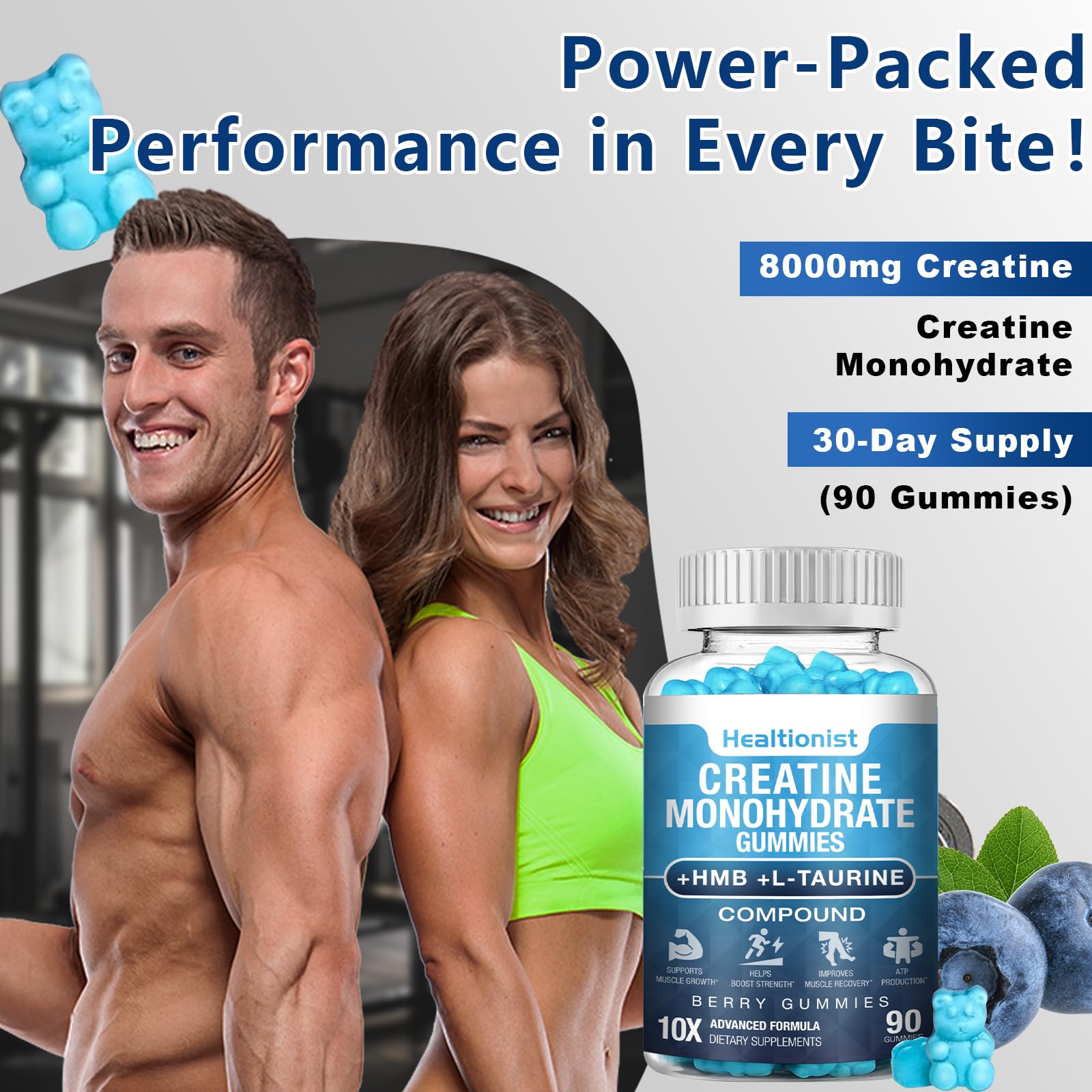 Gummies placed in gym bag illustrating portable daily use for workouts