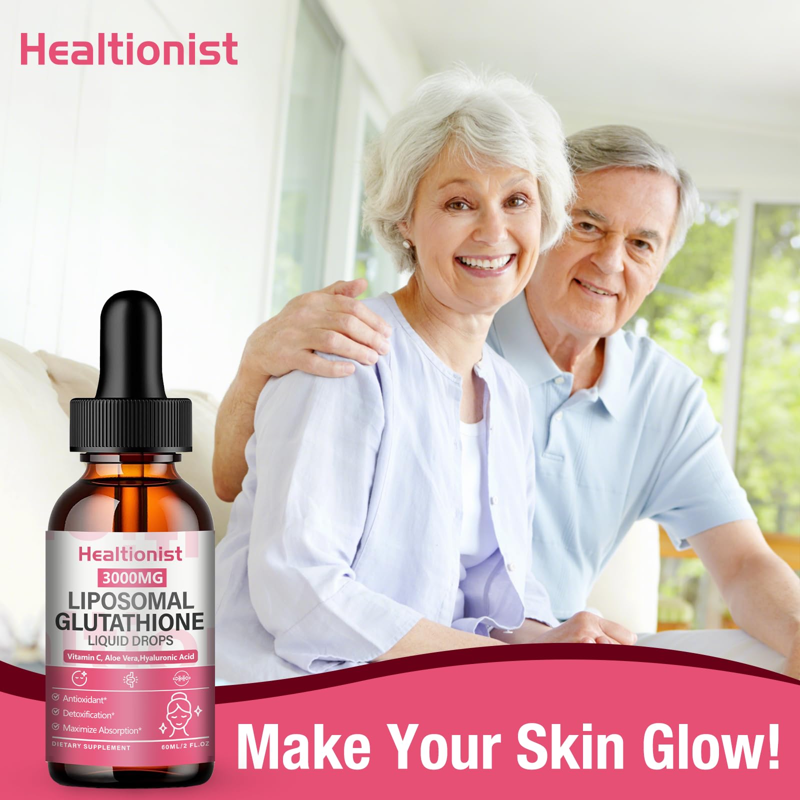 Graphic illustrating enhanced absorption of Healtionist liposomal drops