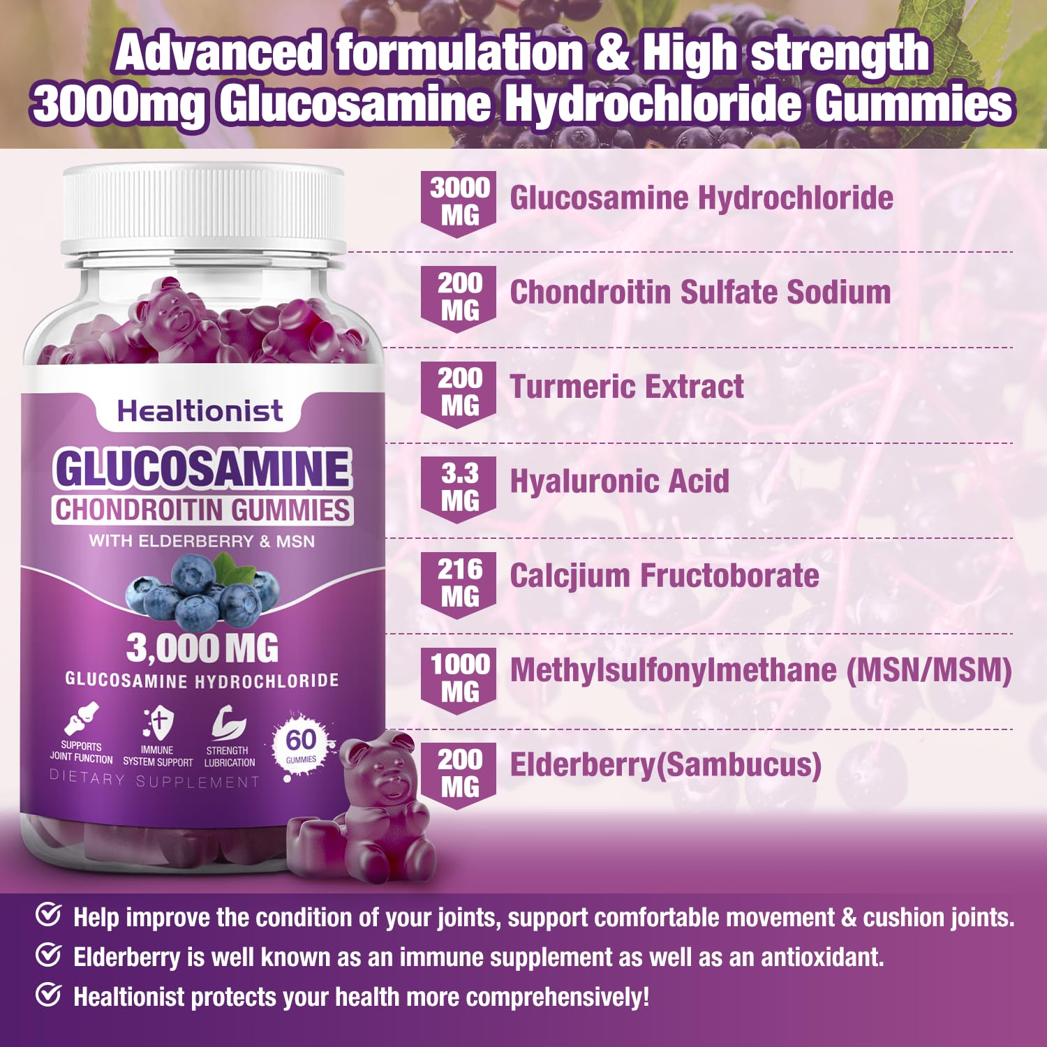 Gummies poured into hand for easy daily intake