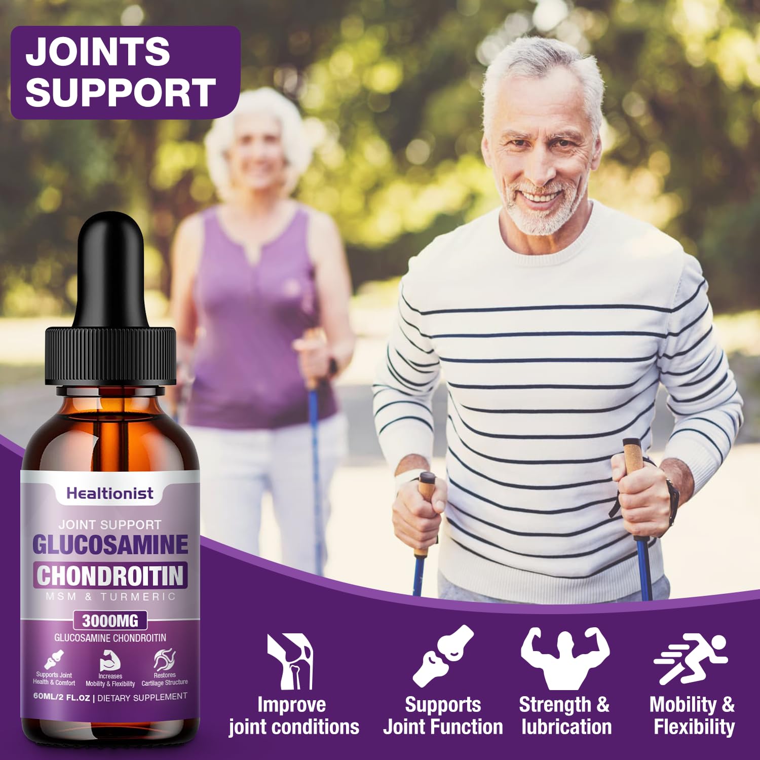 Healtionist measuring dropper enables accurate daily servings.