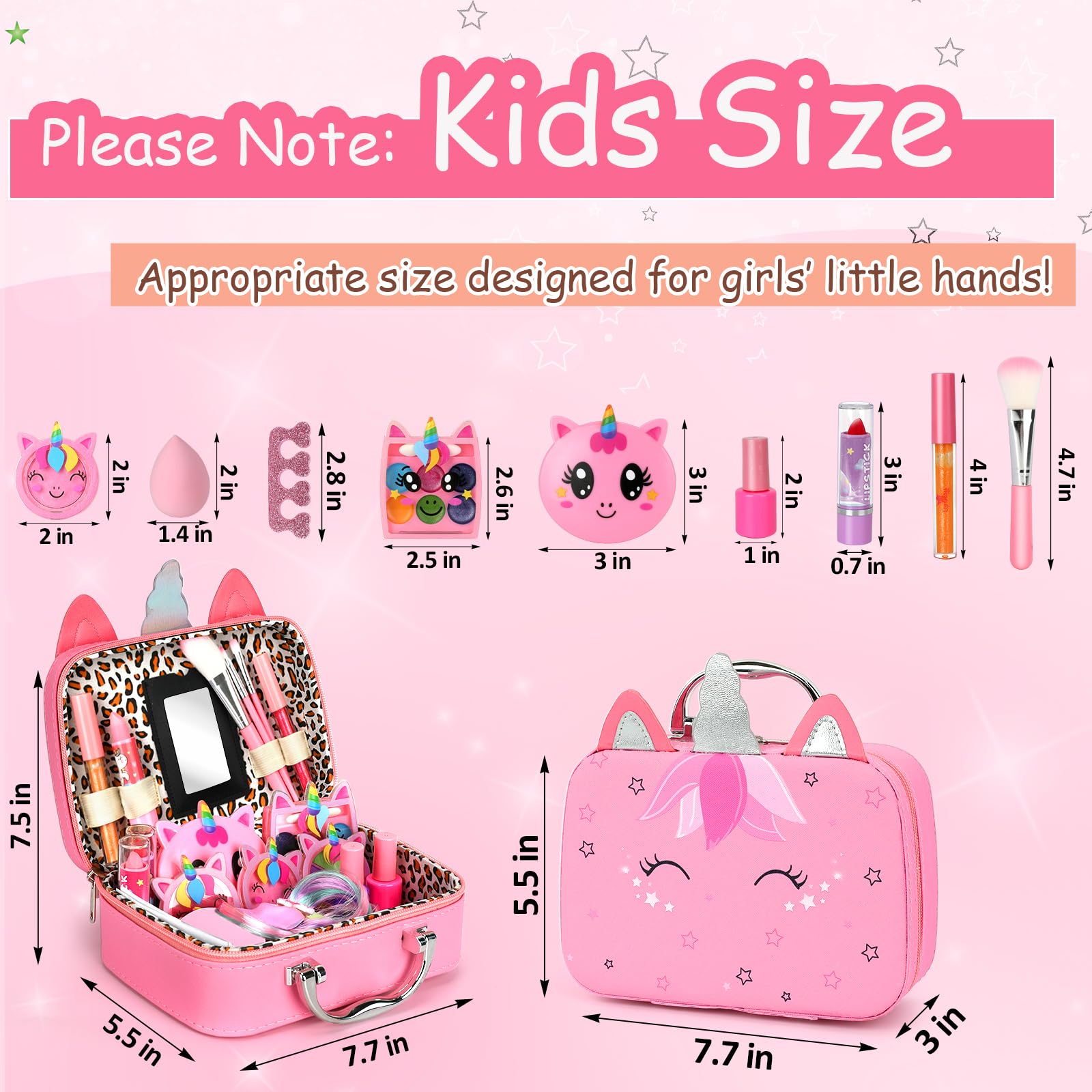 Heaning kids makeup kit lipsticks provide gentle color for budding looks