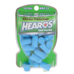 Hearos Xtreme Ear Plugs rolled foam for easy insertion and comfort.