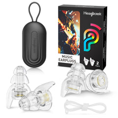 Hearprotek concert ear plugs with clear filters preserve sound clarity at events
