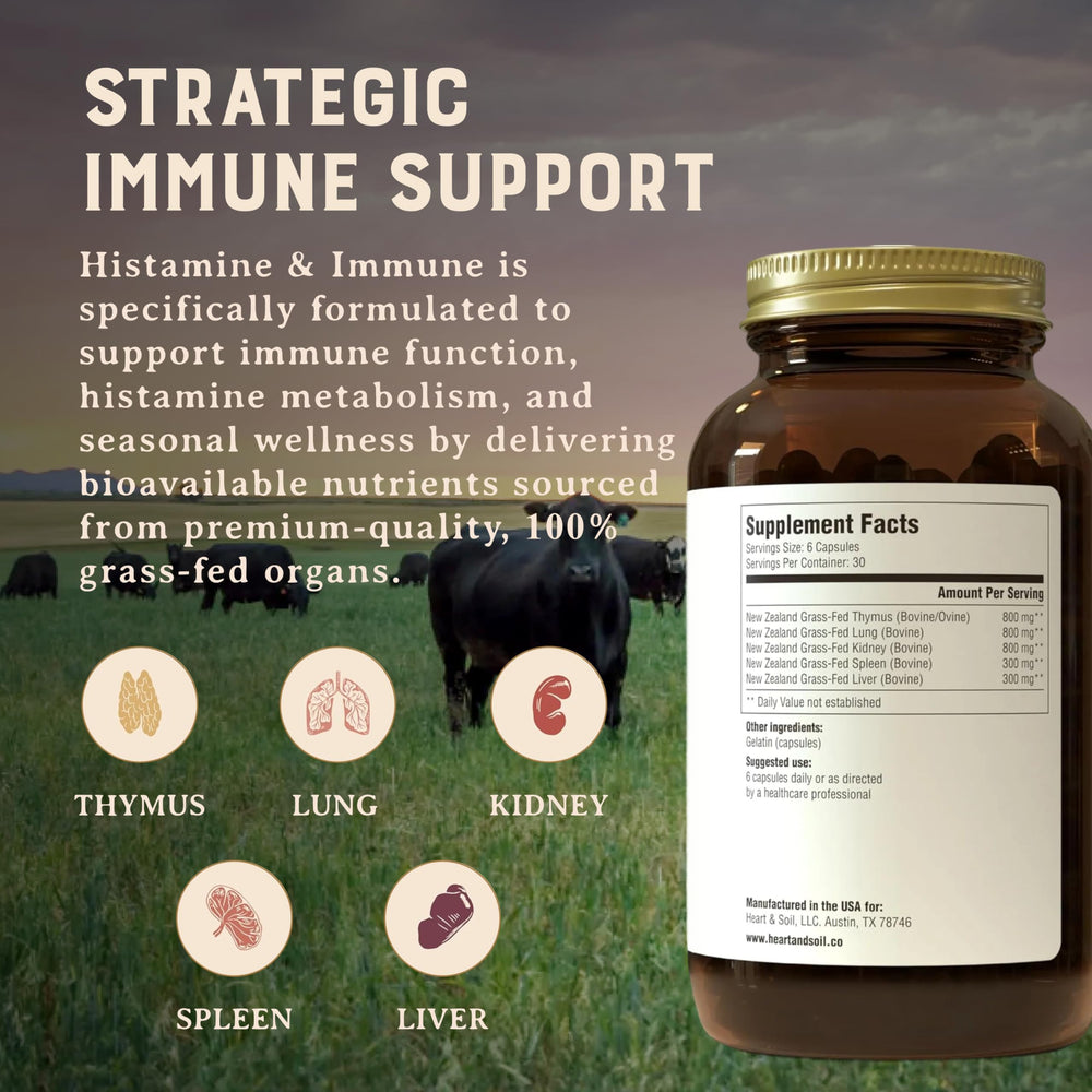 HEART & SOIL peptides and vitamins on label