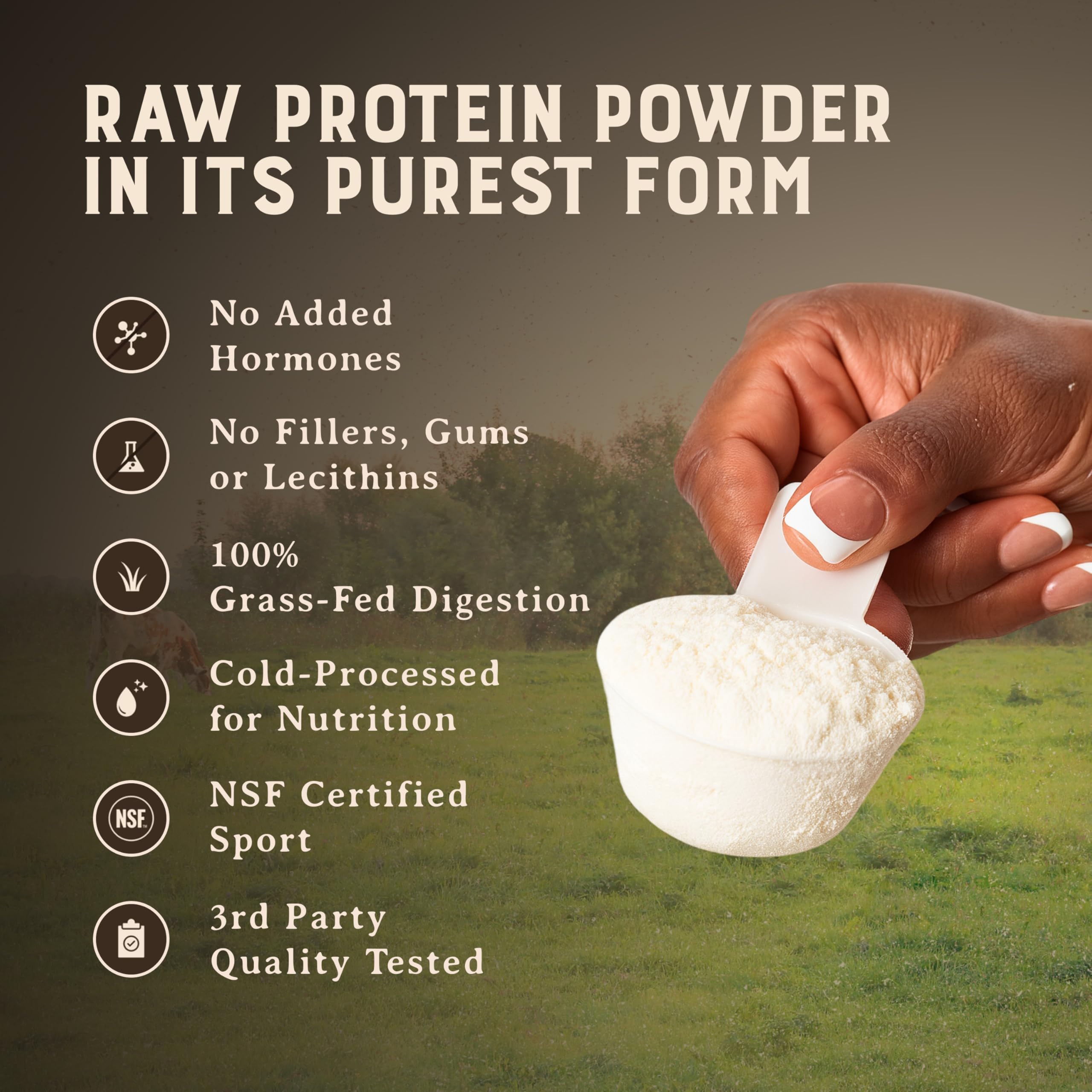 HEART & SOIL 24g protein per serving supports daily nutrition.