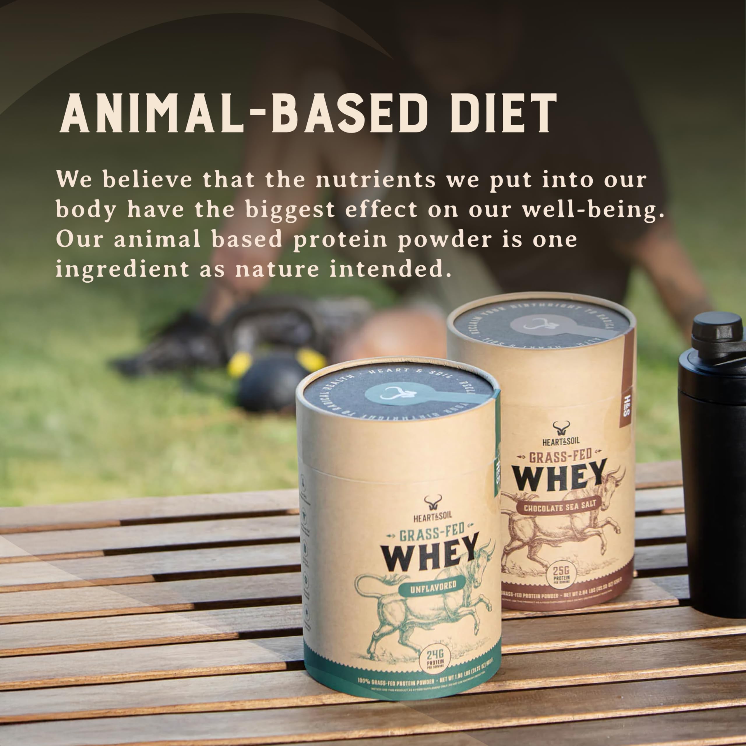 HEART & SOIL clean-label whey highlights minimal processing and purity.