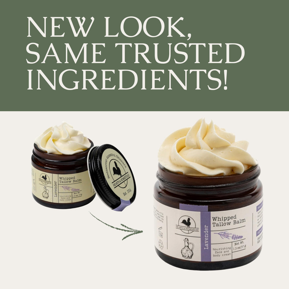 Hearth and Homestead baby-skin application shows gentle routine for family skincare.