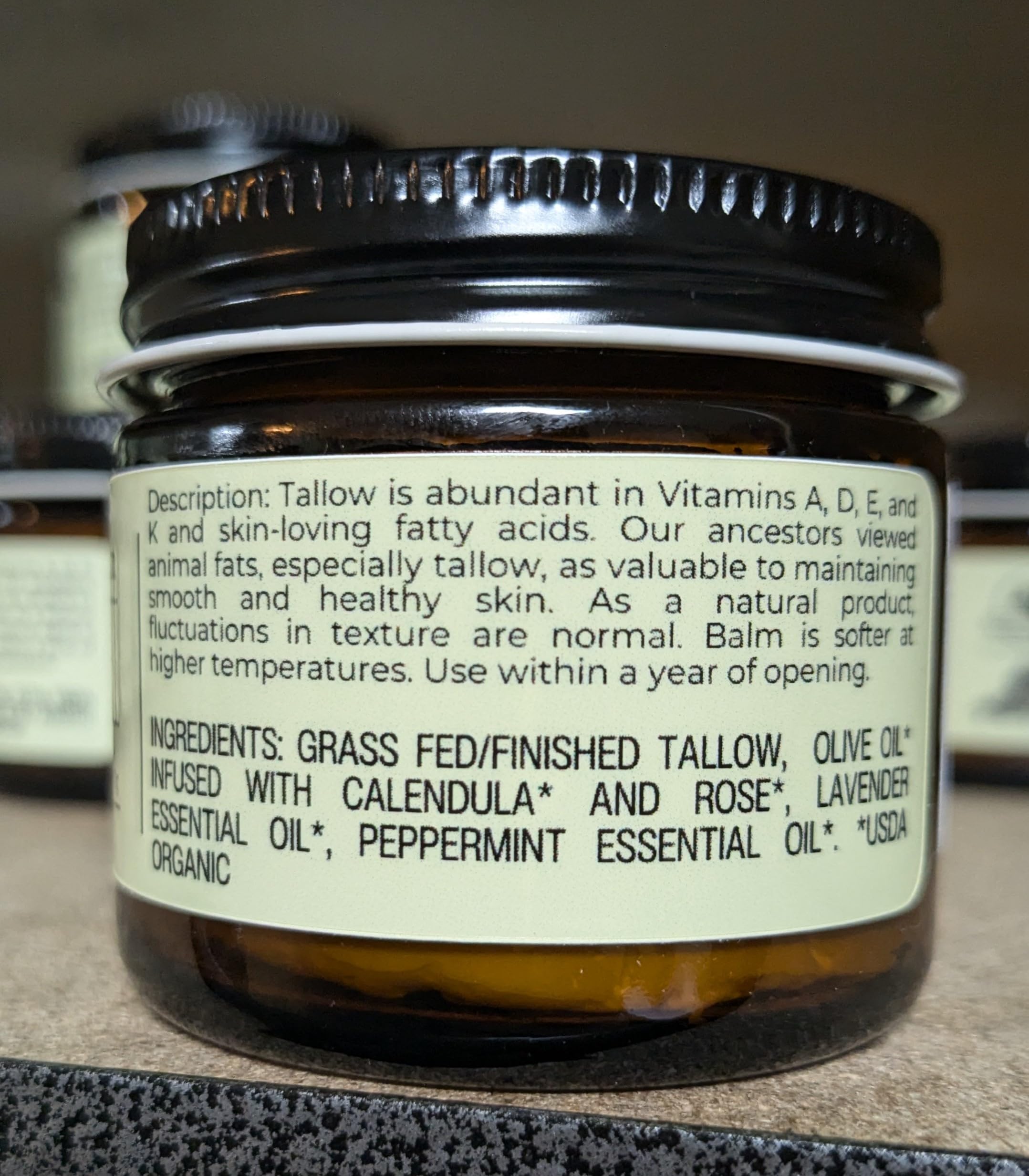 Hearth and Homestead balm on skin shows quick absorption.