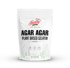HEARTHY FOODS Agar Agar Powder 4 oz packaging for easy storage and use