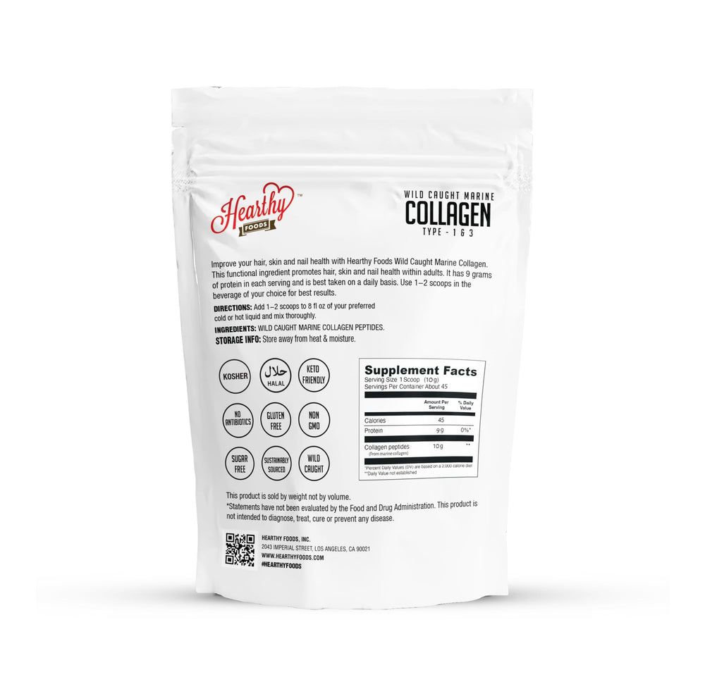 Measuring scoop for HEARTHY FOODS Marine Collagen Powder facilitating consistent dosing