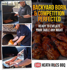 Heath Riles BBQ Rub chicken leg with flavorful, even coating.