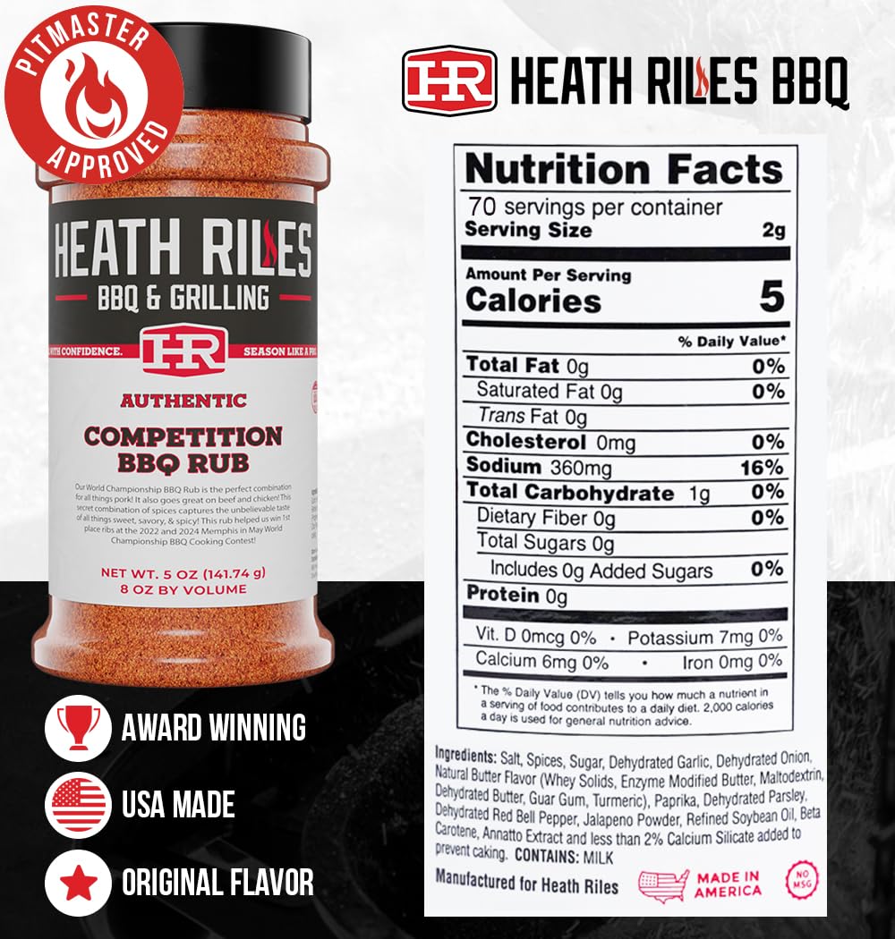 Heath Riles BBQ Rub pork ribs ready for smoking boosts taste and aroma.