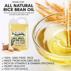 Heavenly Chef Rice Bran Oil 1gal frying, produces crisp finish for tempura