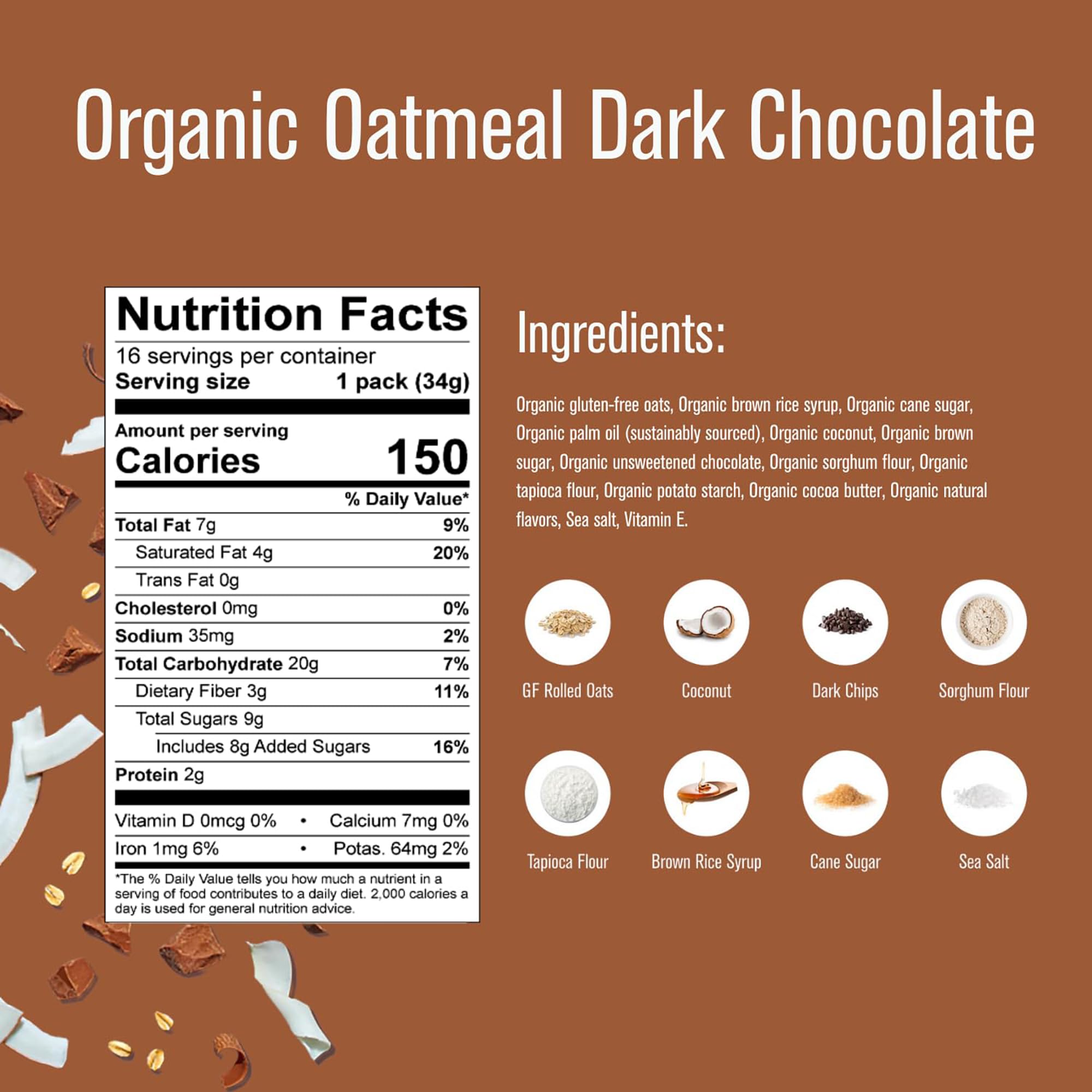 Heavenly Hunks vegan gluten-free snack close-up highlighting oat and coconut goodness.
