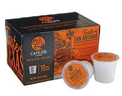 H-E-B Cafe Ole single-serve cup showing Taste of San Antonio flavor and convenient morning boost.