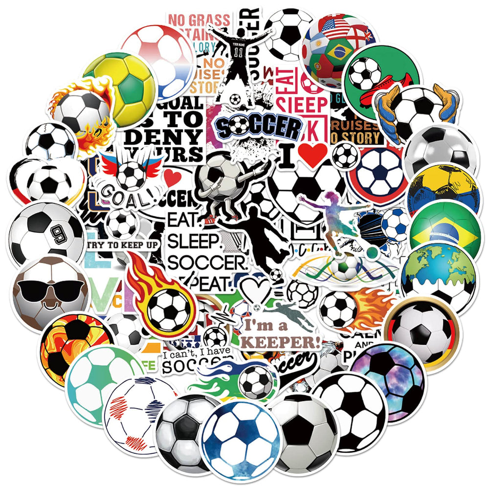 Hebraeos soccer stickers pack: 100 sheets for versatile design on items