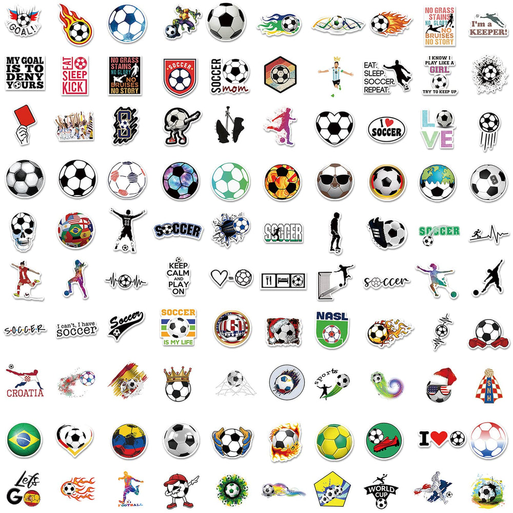 Hebraeos soccer stickers waterproof vinyl for bottles and other surfaces