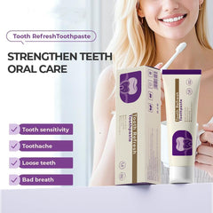 HEDGAUCP Tooth Refresh twin-pack display highlighting long-lasting supply.