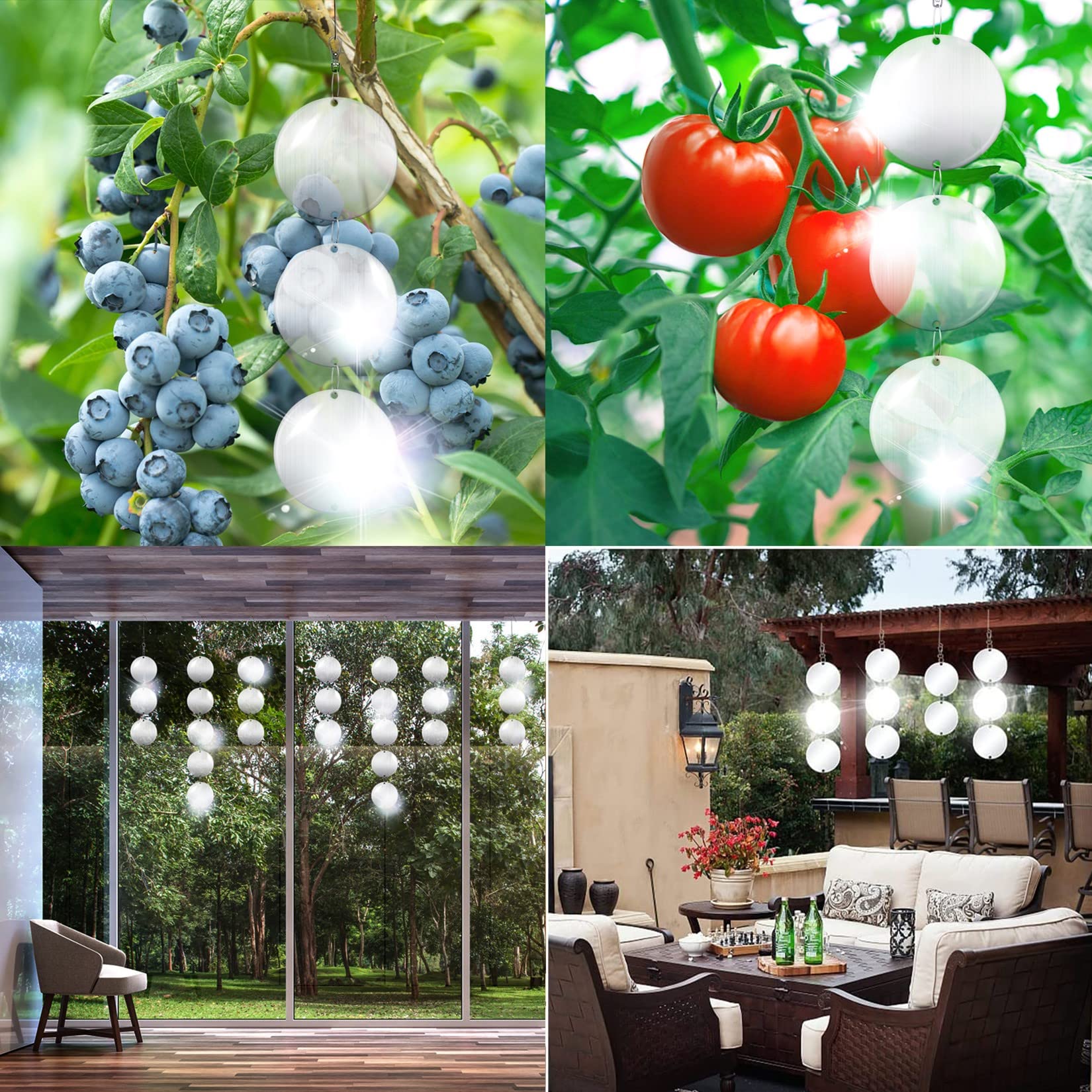 Hedoc Garden Outdoor Bird Deterrent Discs improve yard protection and aesthetics.