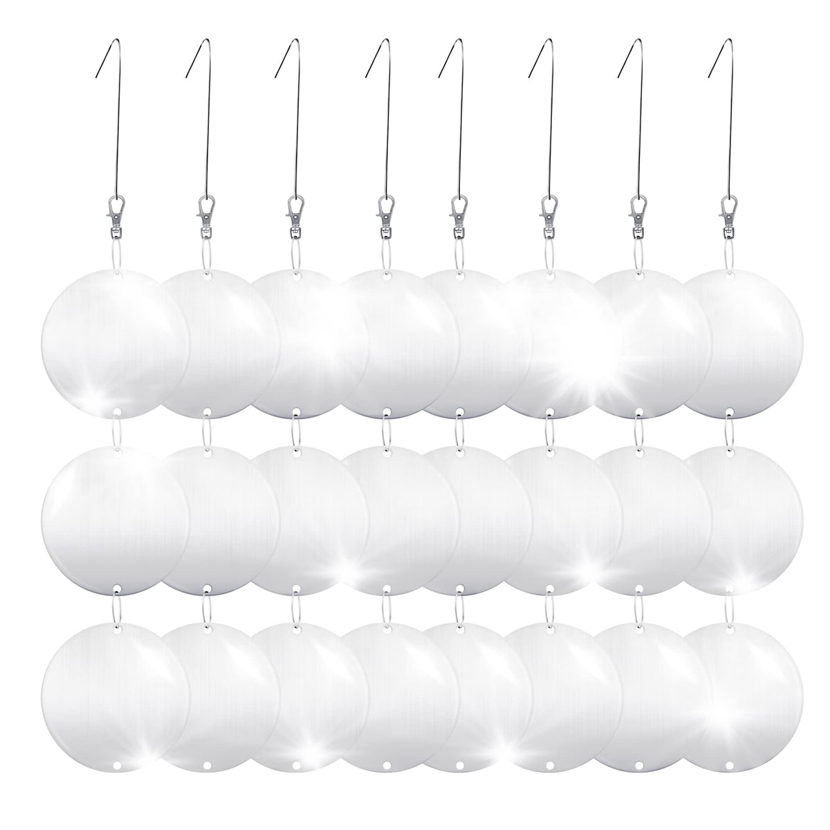 Hedoc Reflective Bird Disc 24pcs setup deters birds with sunlit reflections.