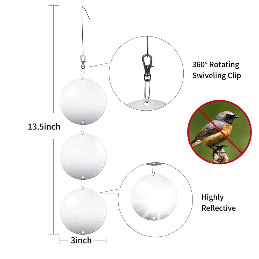 Hedoc Sunlight Reflection Bird Deterrent shows wind-driven motion to scare birds.