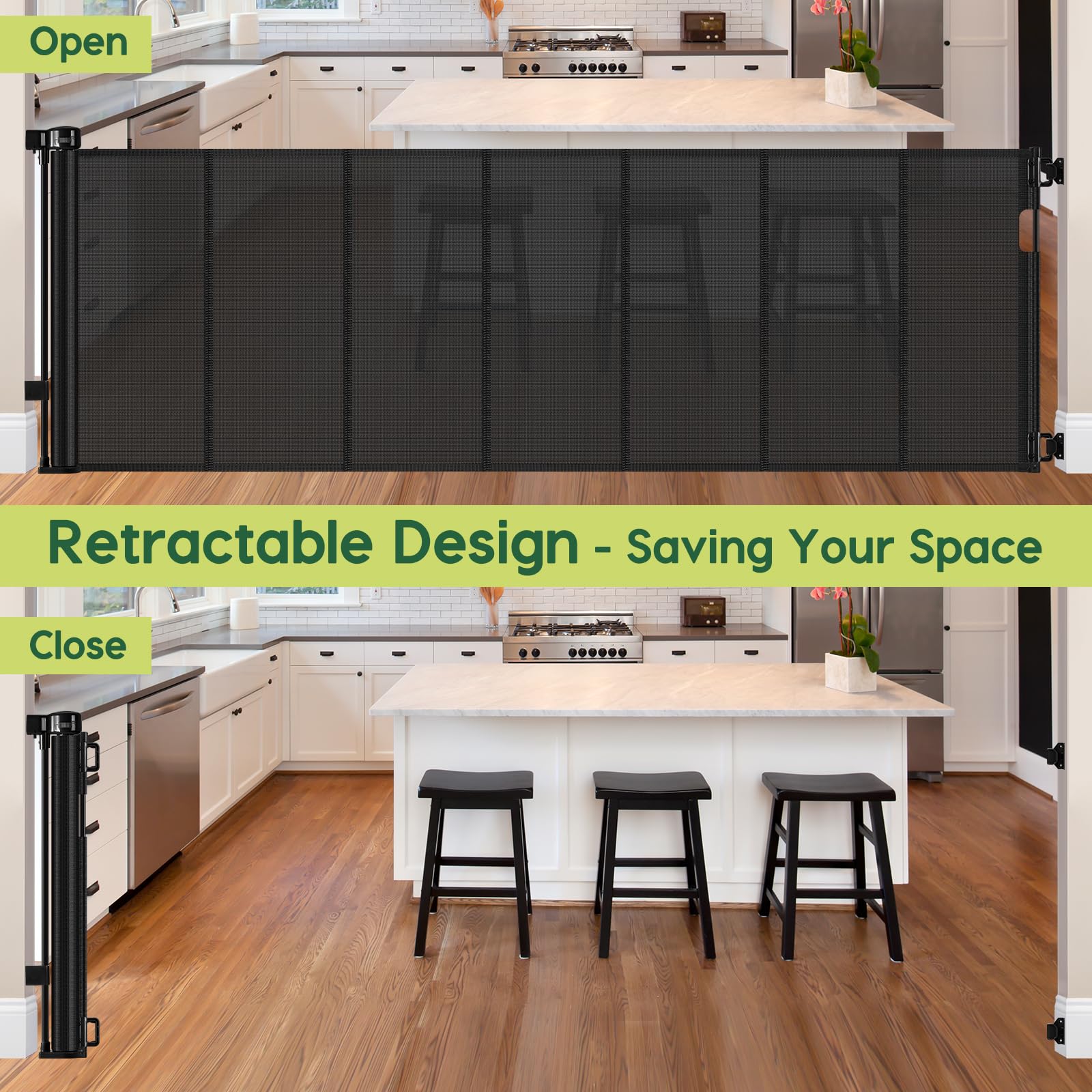 HEELALBABY adjustable baseboard bracket fits varied baseboards with reduced gaps.