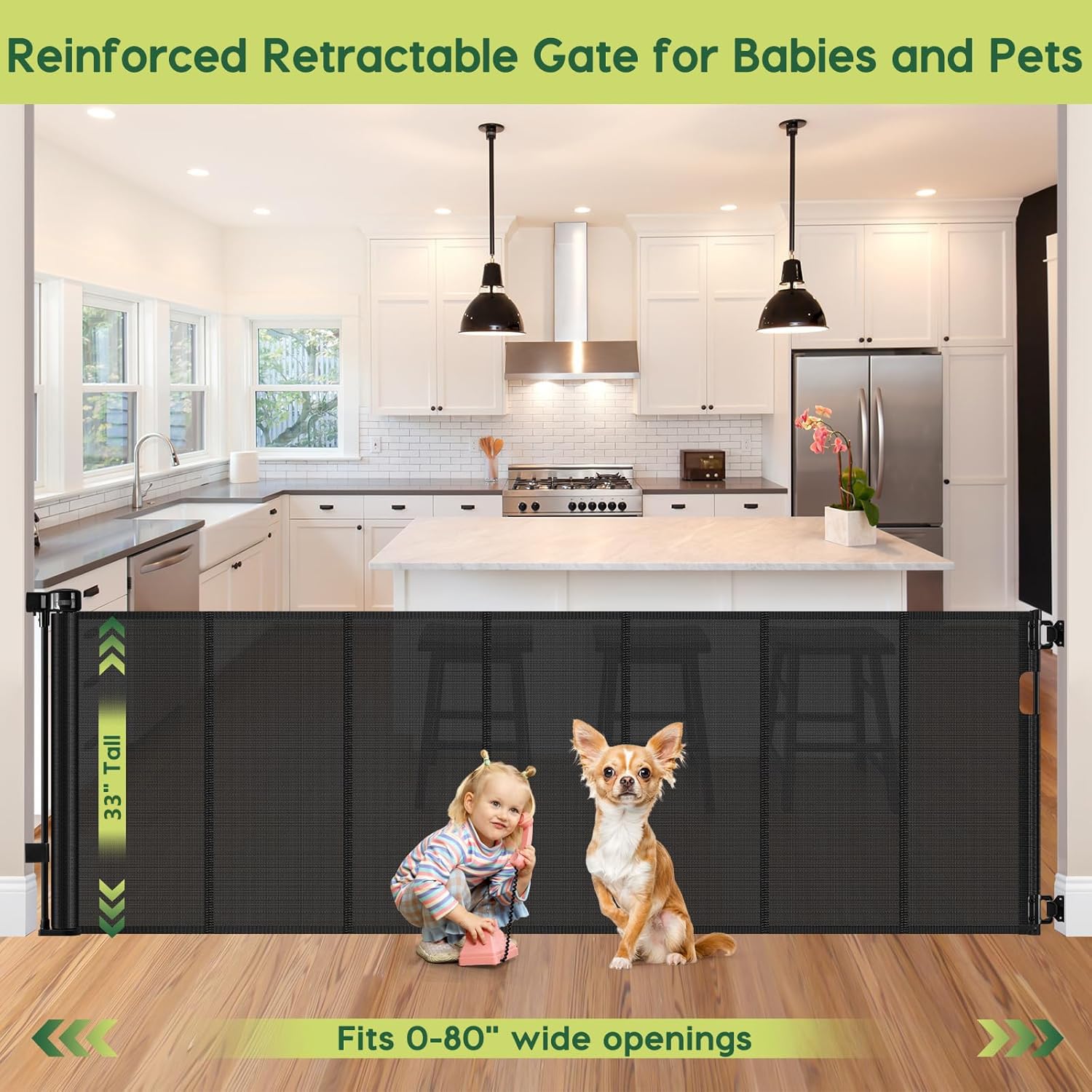 HEELALBABY mesh roll-up design keeps spaces clear when not in use.