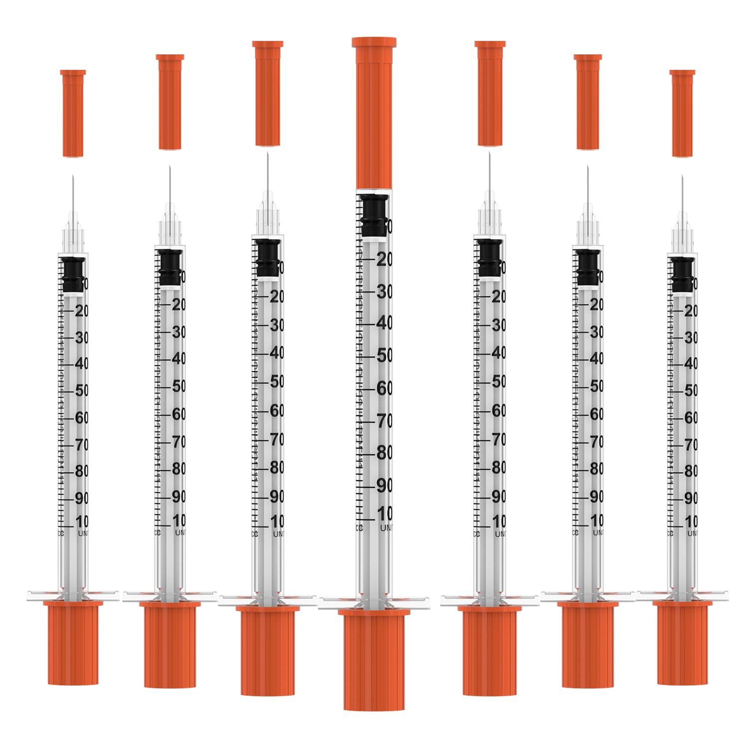 Hefatoa U-100 syringe with needle shows compact, precise dosing.
