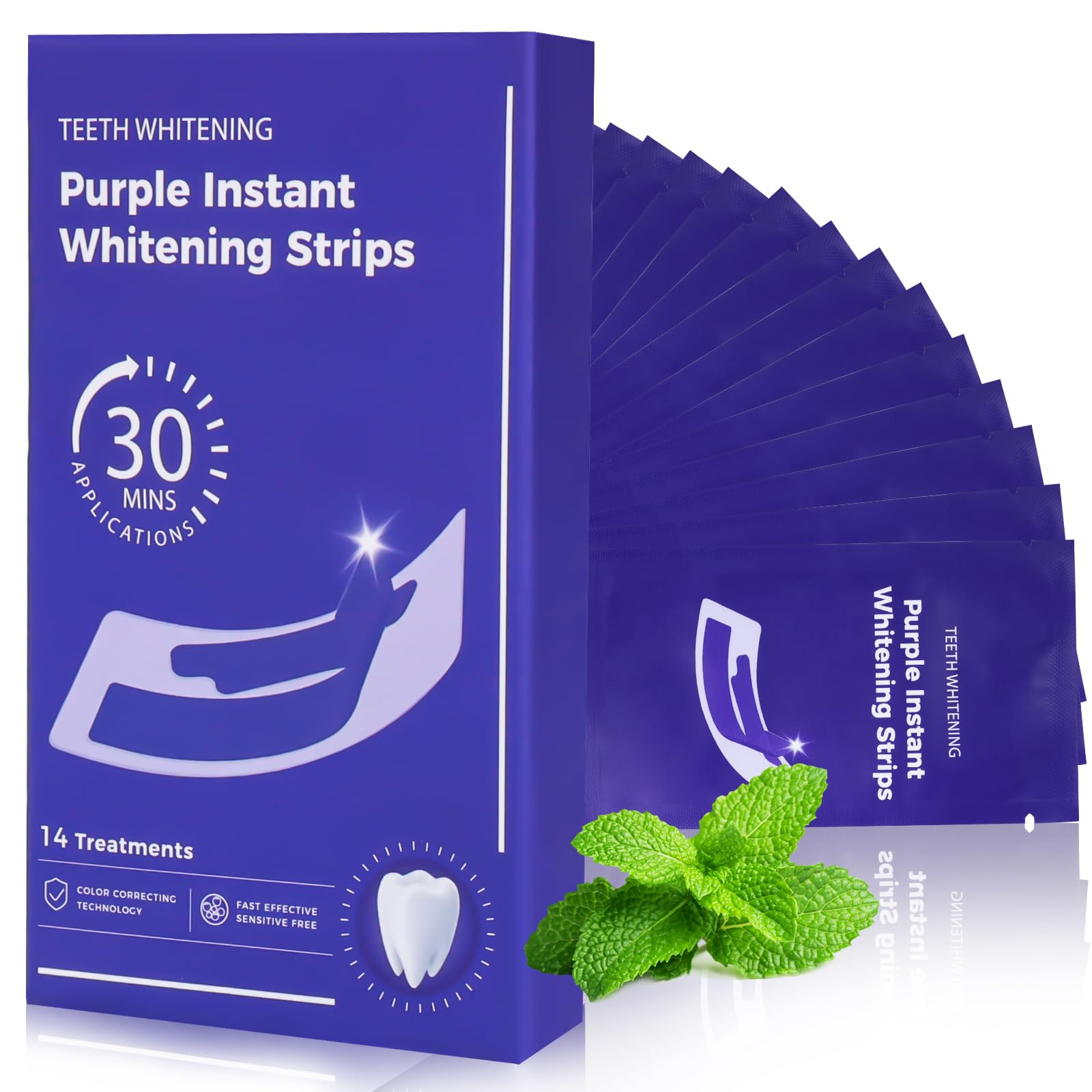 HEGVGVB natural teeth whitening strips bottle for convenient at-home whitening.