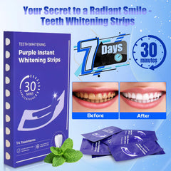 HEGVGVB mint flavor whitening strips for fresh breath.