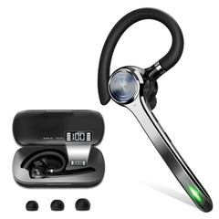 HEIBAS Bluetooth headset on ear for hands-free calls with clear audio.