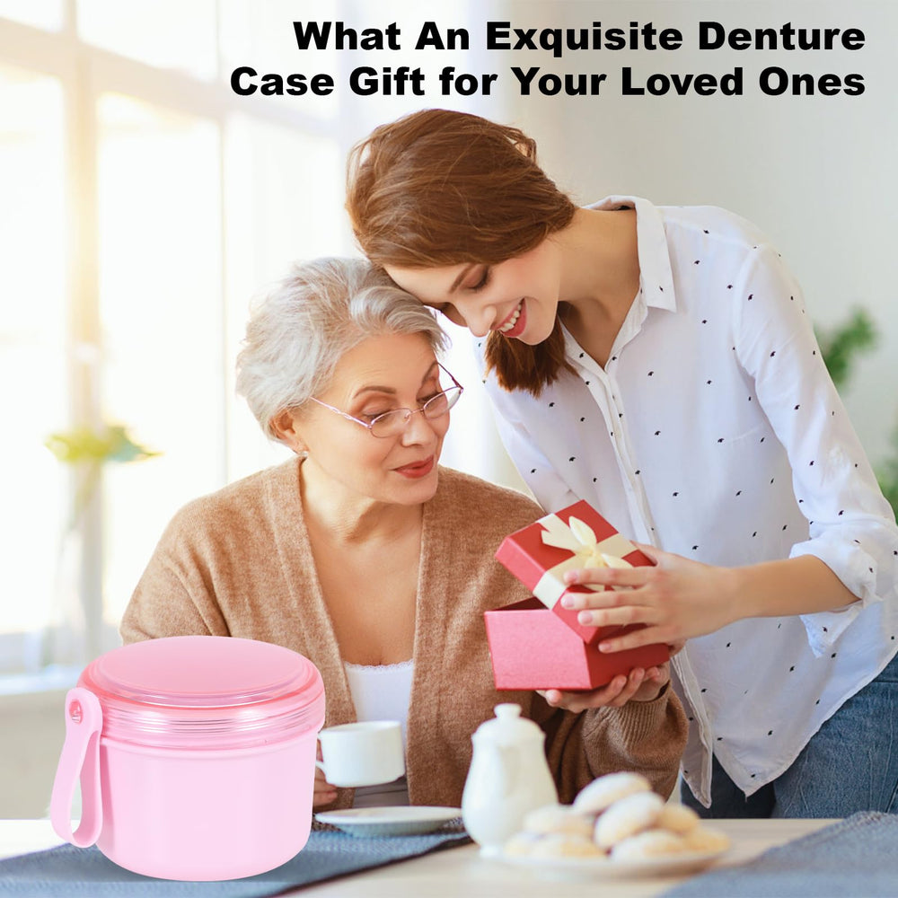 Heigoeost denture case stores retainers and guards.