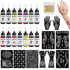 HEILFNL tattoo kit with 14 color inks for bold, long-lasting temporary designs.