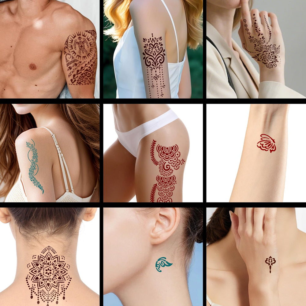 HEILFNL color ideas on skin showcase vibrant temporary tattoos.