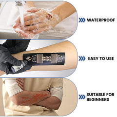 HEILFNL color preview on skin to plan your design ahead of time.