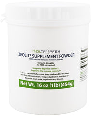 Heiltropfen Zeolite Powder bottle shown for daily wellness use