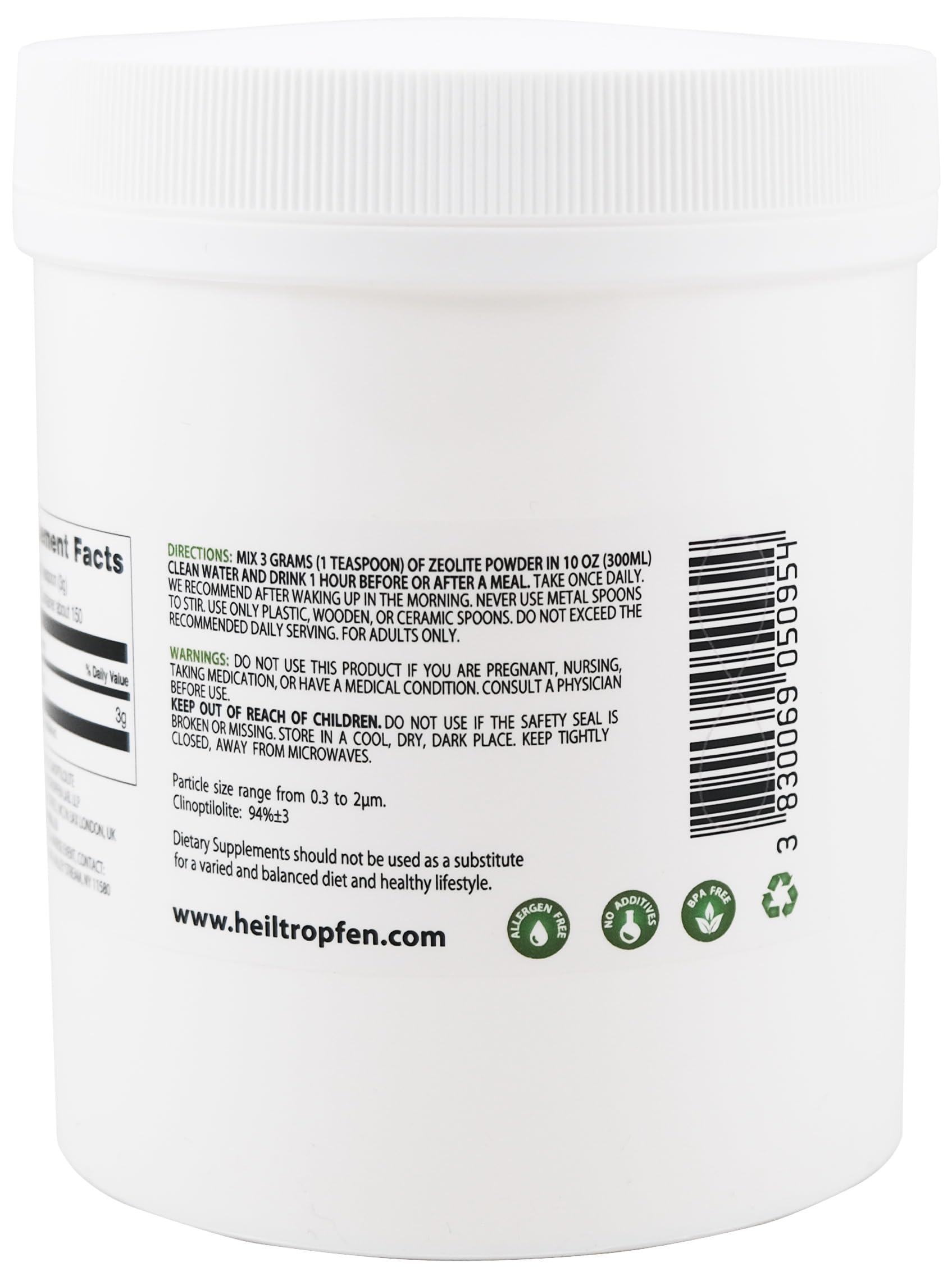 Origin Slovakian natural mineral basis for Heiltropfen Zeolite Powder
