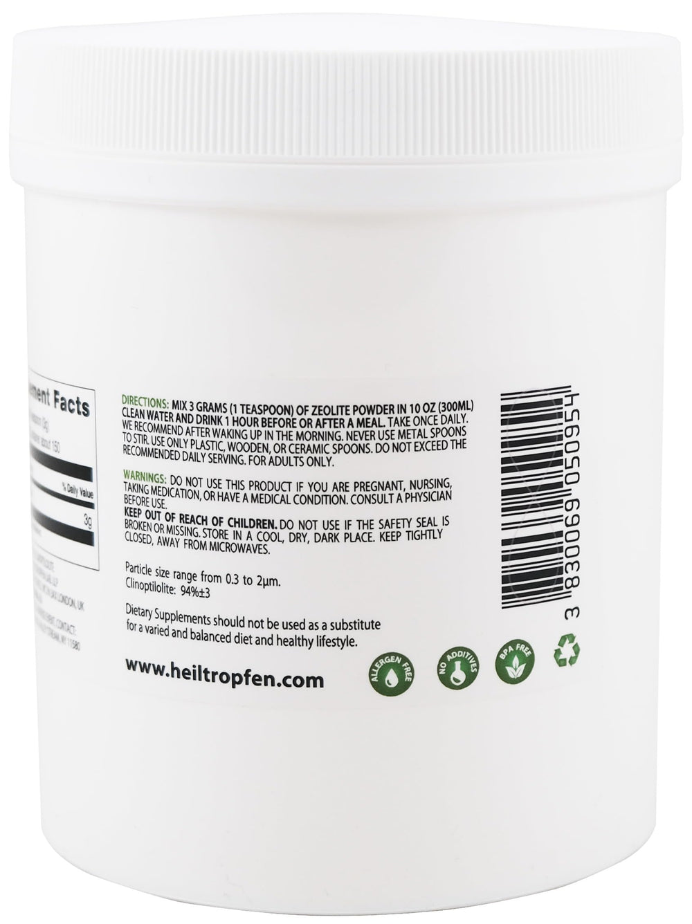 Origin Slovakian natural mineral basis for Heiltropfen Zeolite Powder