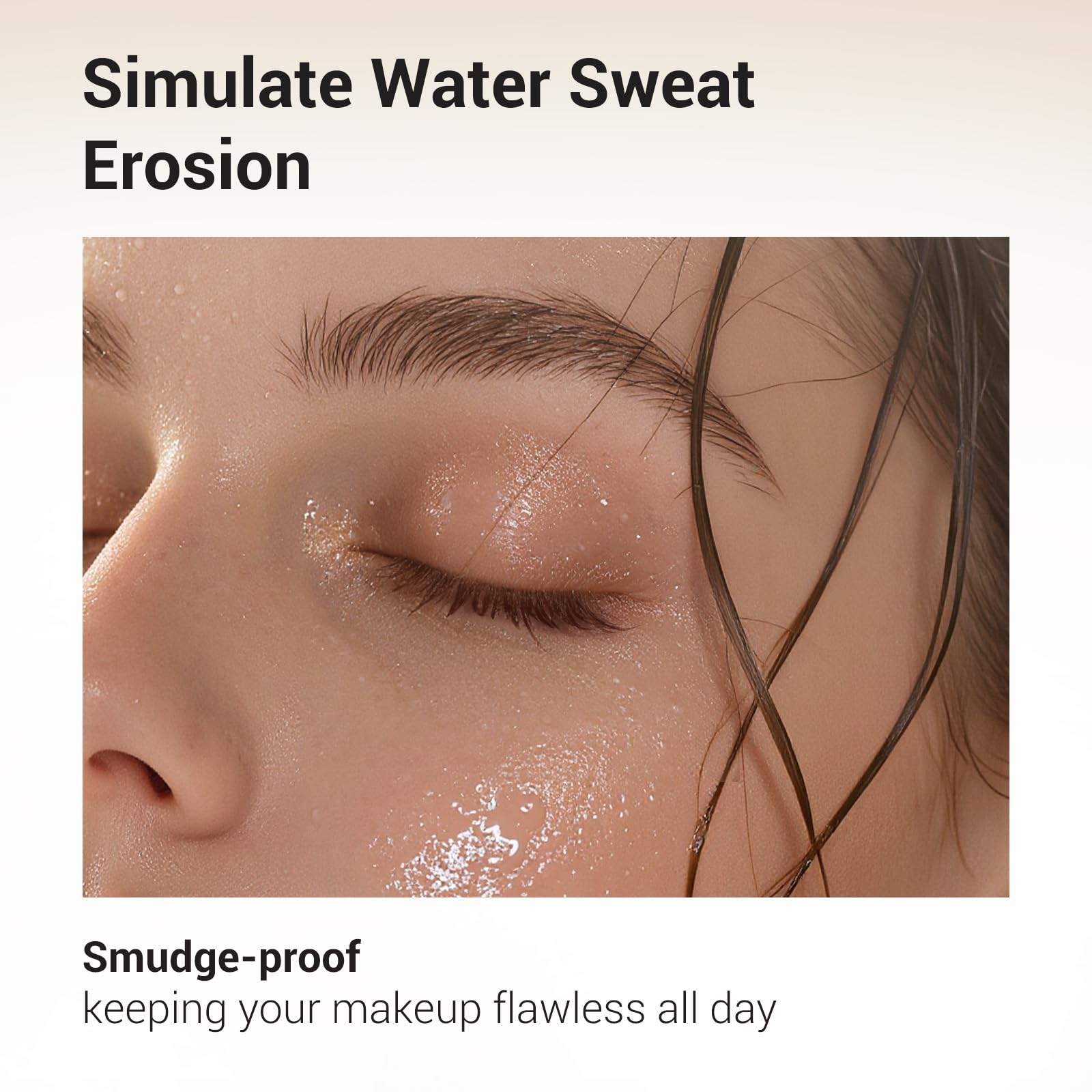 Swatch of HEIMISH Dailism Smudge Stop Mascara in soft brown for everyday looks