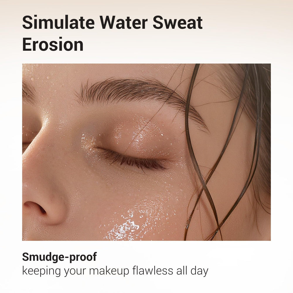 Swatch of HEIMISH Dailism Smudge Stop Mascara in soft brown for everyday looks